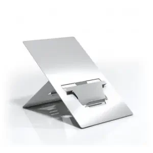 Oryx evo E – Specialised Ergonomic Low Angle High Elevation Laptop Stand with In-line Document Holder – Natural Aluminium