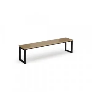 Otto benching solution low bench 1650mm wide – black frame, Kendal oak top