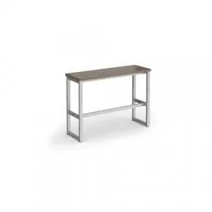 Otto Poseur benching solution high bench 1050mm wide – silver frame, Barcelona walnut top