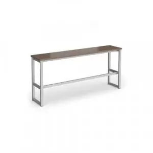 Otto Poseur benching solution high bench 1650mm wide – silver frame, Barcelona walnut top
