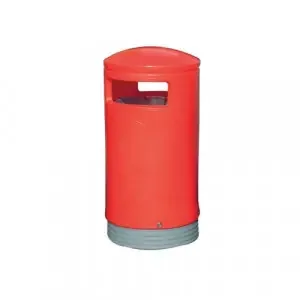Outdoor Hooded Top Bin 75 Litre Red 321773