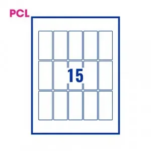 Pcl5151 White Perm Labels 15 Lab/Sht 3000/Bx 200Sh A4/Bx