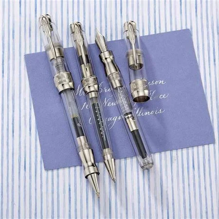Pineider Classic Demo Lux Ballpoint Pen Palladium Trim