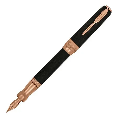 Pineider Limited Edition Forged Carbon Rose Trim Fountain Pen