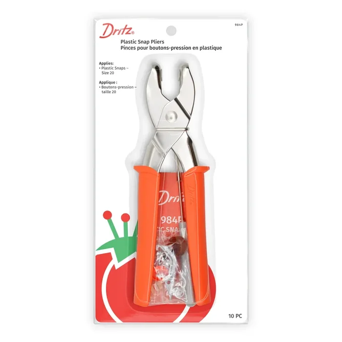 Plastic Snap Pliers for Size 20 Snaps, Orange