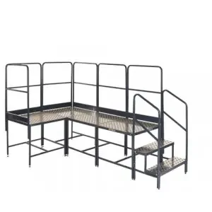Platform System-4 (3×1 corner)x1Hm Plat. – 3 Tread Unit&6 Guards