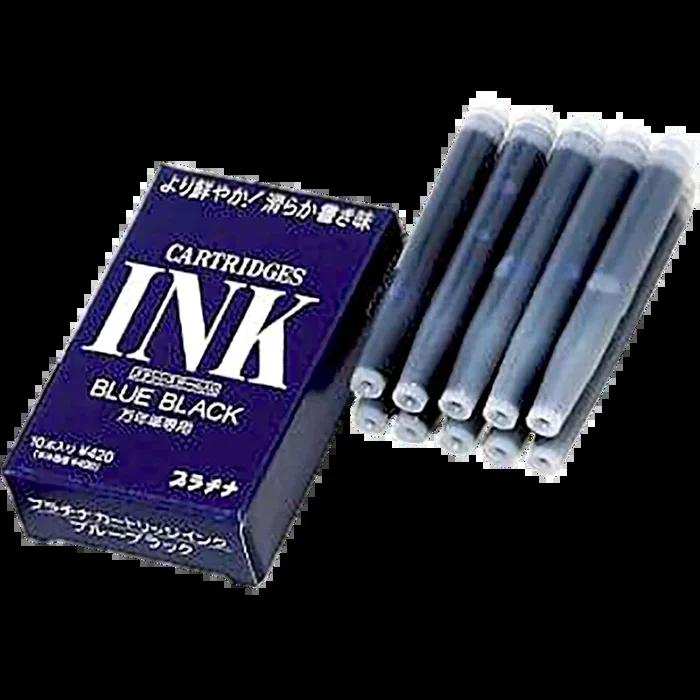 Platinum Blue Black Ink Cartridges 10/box