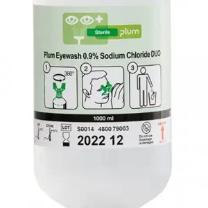 Plum eyewash 1000ml 0.9 percent sodium chloride duo