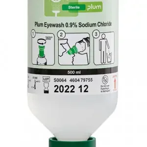 Plum eyewash 500ml 0.9 percent sodium chloride eyecup