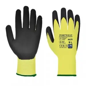 Portwest Vis-Tex Cut Resistant Glove PU 2XL Yellow/Blk (Pack of 12)