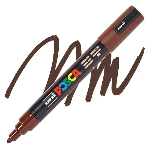 Posca Paint Marker – Dark Brown, Bullet Tip, 2.5 mm