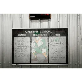Premium 18″ x 24″ Gym & Workout Custom Printed Magnetic Whiteboard, Chemical Resistant, Marker Tray