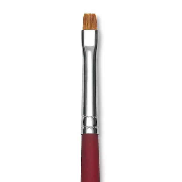 Princeton Velvetouch Series 3900 Synthetic Brush – Bright, Long Handle, Size 4