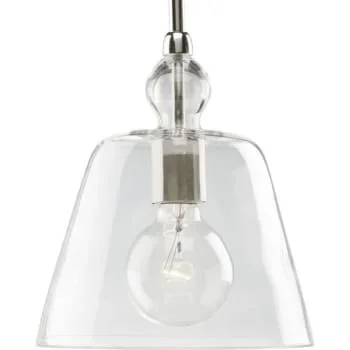 Progress Lighting 9 In. 1-Light Mini Pendant Fixture (Polished Nickel)