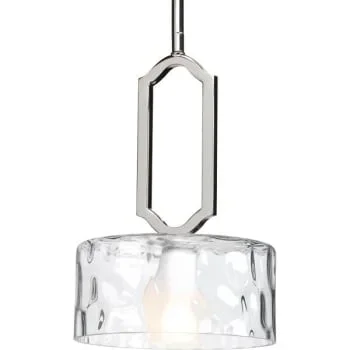 Progress Lighting Caress Polished Nickel One-Light Mini-Pendant