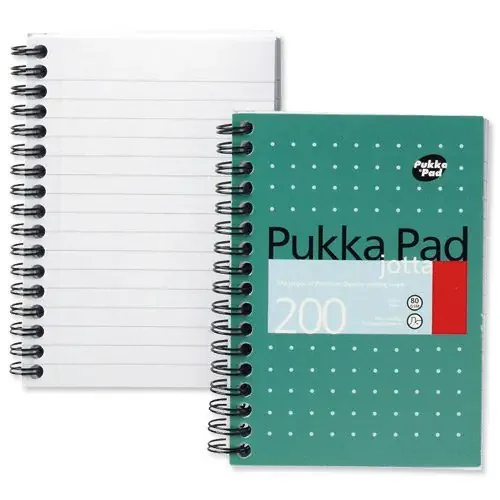 Pukka Pad Jotta A6 Wirebound Card Cover Notebook Ruled 200 Pages Metallic Green (Pack 3) – JM036