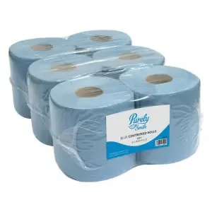 Purely Smile Centrefeed Roll 2 Ply 150m Blue (Pack 6) PS1213