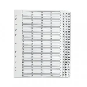 Q-Connect 1-75 Index Multi-Punched Reinforced Board Clear Tab A4 White KF97058