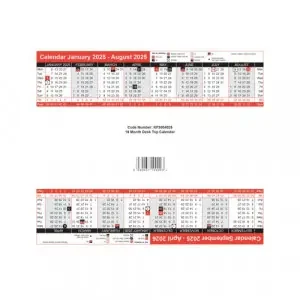 Q-Connect 16 Month Desktop Calendar 2025 KF3004025