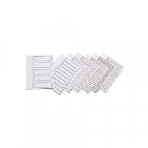 Q-Connect 20-Part A-Z Index Multi-punched Polypropylene White A4 KF01351