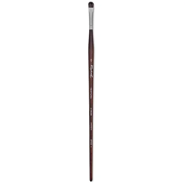 Raphaël Textura Brush – D-Brush, Size 0, Long Handle