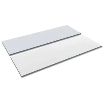 Reversible Laminate Table Top, Rectangular, 71.5w X 23.63d, White/Gray