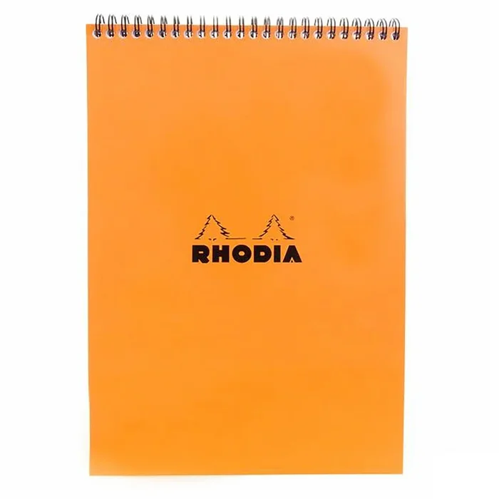Rhodia No. 18 Top Wirebound A4 Notepad – Orange, Graph