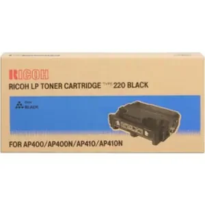 Ricoh Type 220 Black Toner Cartridge (Yield 15,000 Pages) for AP400 / 410PE