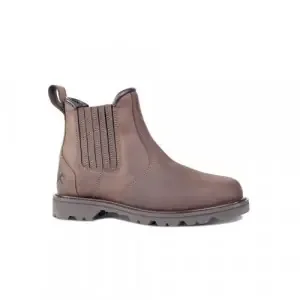 Rock Fall RF246 Plough Non-Safety Chelsea Boot Brown 13 RF246/013