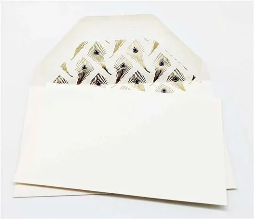 Rossi Peacock Feather Note Card/Envelopes 10/10