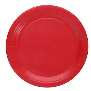 Round Red Paper Plates, 24 ct.