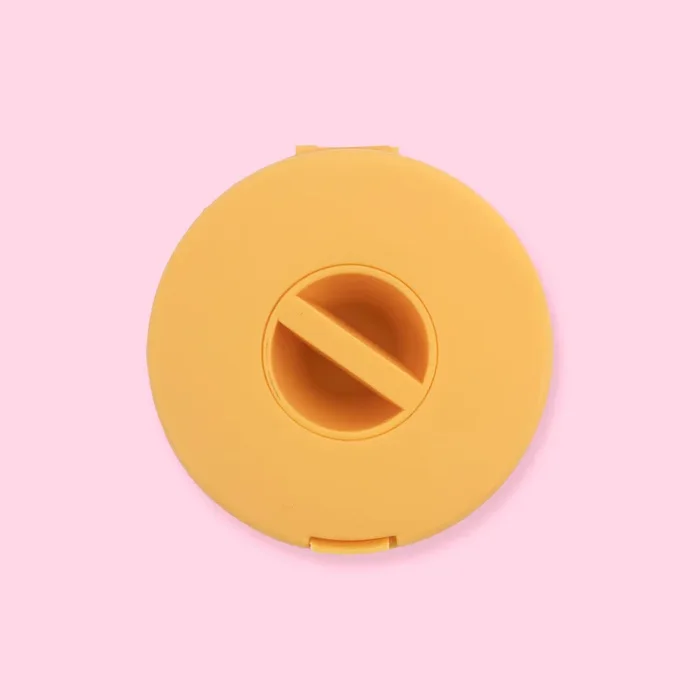 Round Rotatable Charging Cable Organizer Storage- Yellow