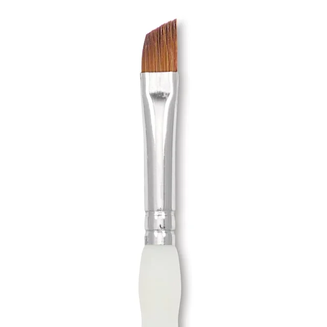 Royal & Langnickel Soft Grip Synthetic Sable Brushes – Angular, Short Handle, Size 1/4″
