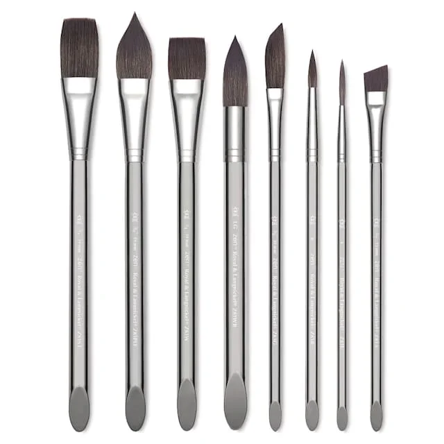Royal & Langnickel Zen Synthetic and Natural Blend Watercolor Brushes and Set