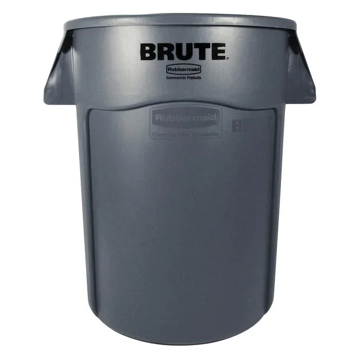 Rubbermaid Brute Waste Container with Venting Channels/Handles, 44 Gallon, Grey