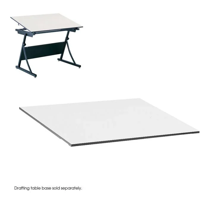 Safco Tabletop, 60 X 37-1/2 in, Melamine, White, for Use with Drafting Table