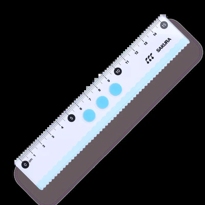 Sakura Line Ruler – 15 cm – Blue