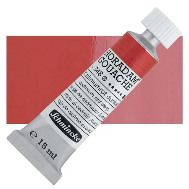 Schmincke Horadam Artist Gouache – Cadmium Red Deep, 15 ml tube