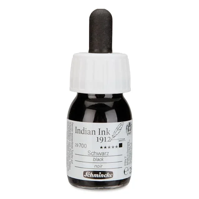 Schmincke Indian Ink 1912 – Black, 28 ml