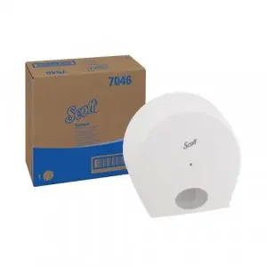 Scott Control Toilet Tissue Dispenser Centrefeed Roll White Jumbo 7046