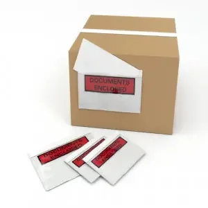 Self Adhesive Packing List Envelope Printed Doc Enclosed A6 165 x 122mm Pack 1000