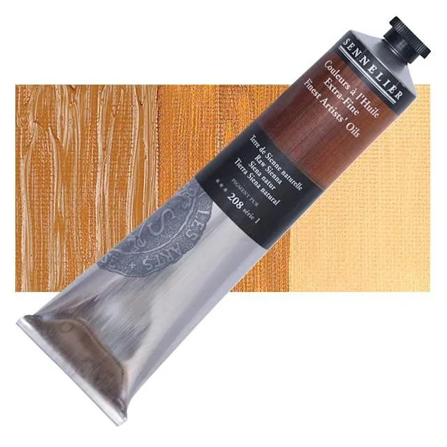Sennelier Artists’ Extra Fine Oil Paint – Raw Sienna, 200 ml tube