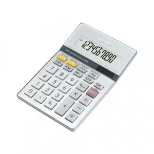 Sharp Silver 10-Digit Semi-Desktop Calculator EL-331ER