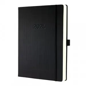 Sigel Conceptum Appointment Diary 2026 A4+ Day Per Page Vertical Black – C2604