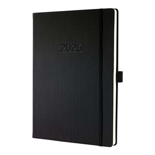 Sigel Conceptum Diary 2026 A4+ Week To View Vertical Black – C2618