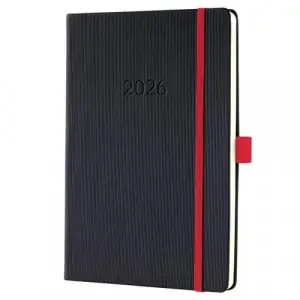 Sigel Conceptum Diary 2026 A5 Week To View Black Red – C2608