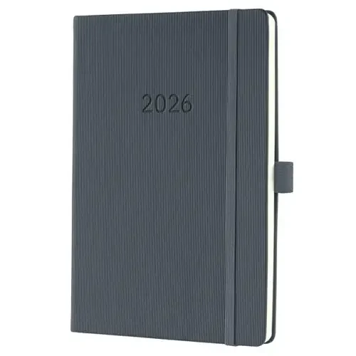 Sigel Conceptum Diary 2026A5 Week To View Dark Grey – C2666