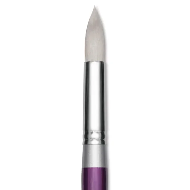 Silver Brush Silver Silk 88 Synthetic Brush – Short Handle, Jumbo Round, Size 26