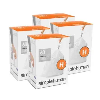Simplehuman Code H Custom Fit Drawstring Trash Bags (240-Case)