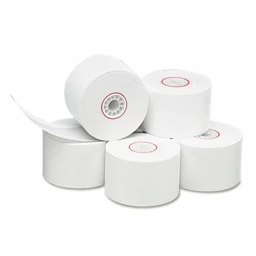 Single Ply Cash Register/POS Rolls, 1 3/4 x 150 ft, White, 10/Pack (3 Pack)